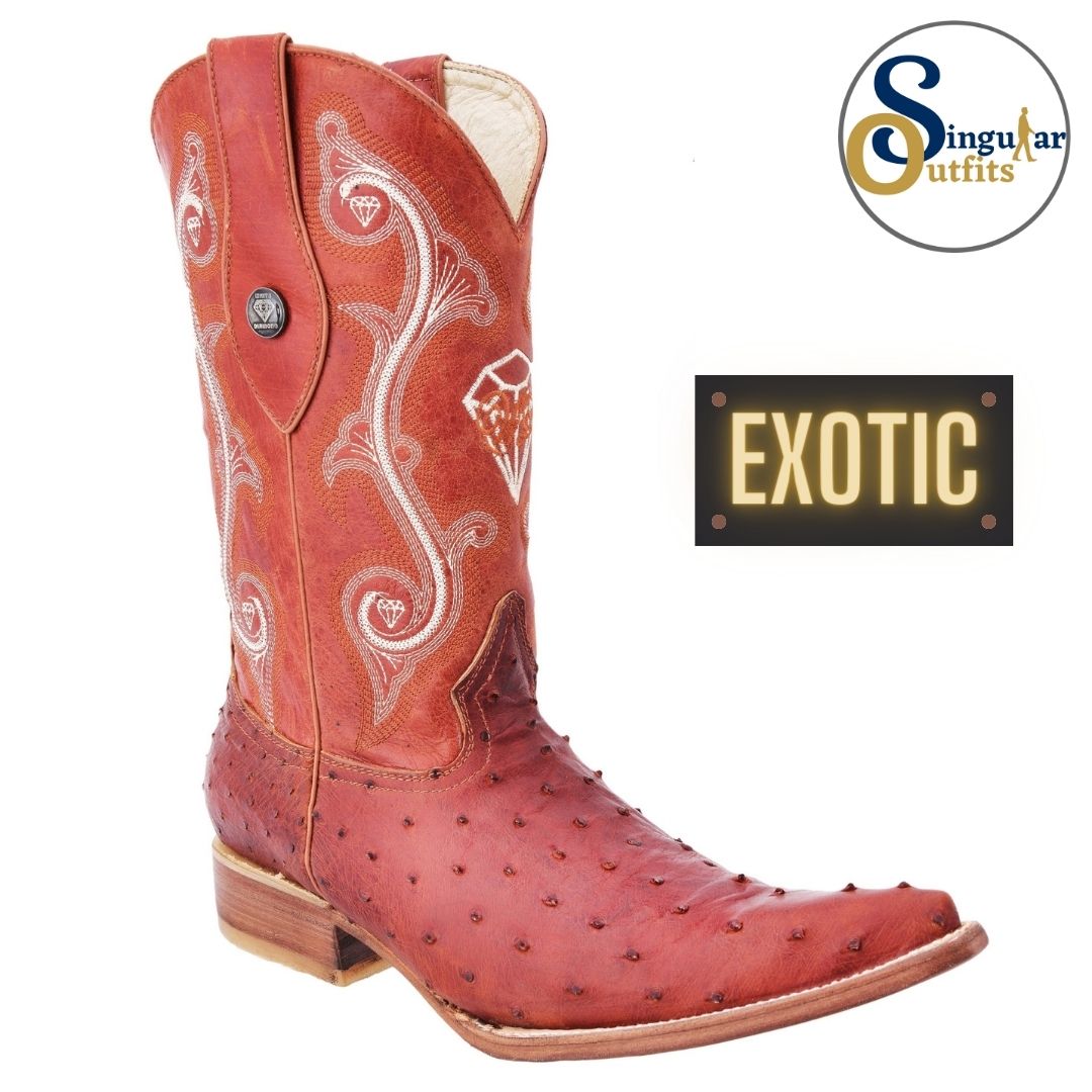 Botas vaqueras exoticas SO-WD0037 avestruz Singular Outfits exotic western cowboy boots ostrich