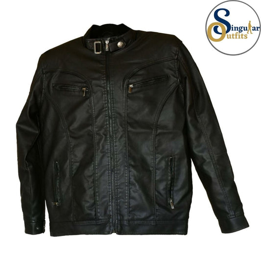 Chaqueta de hombre cafe oscuro SO-OR1304 faux leather jacket dark brown