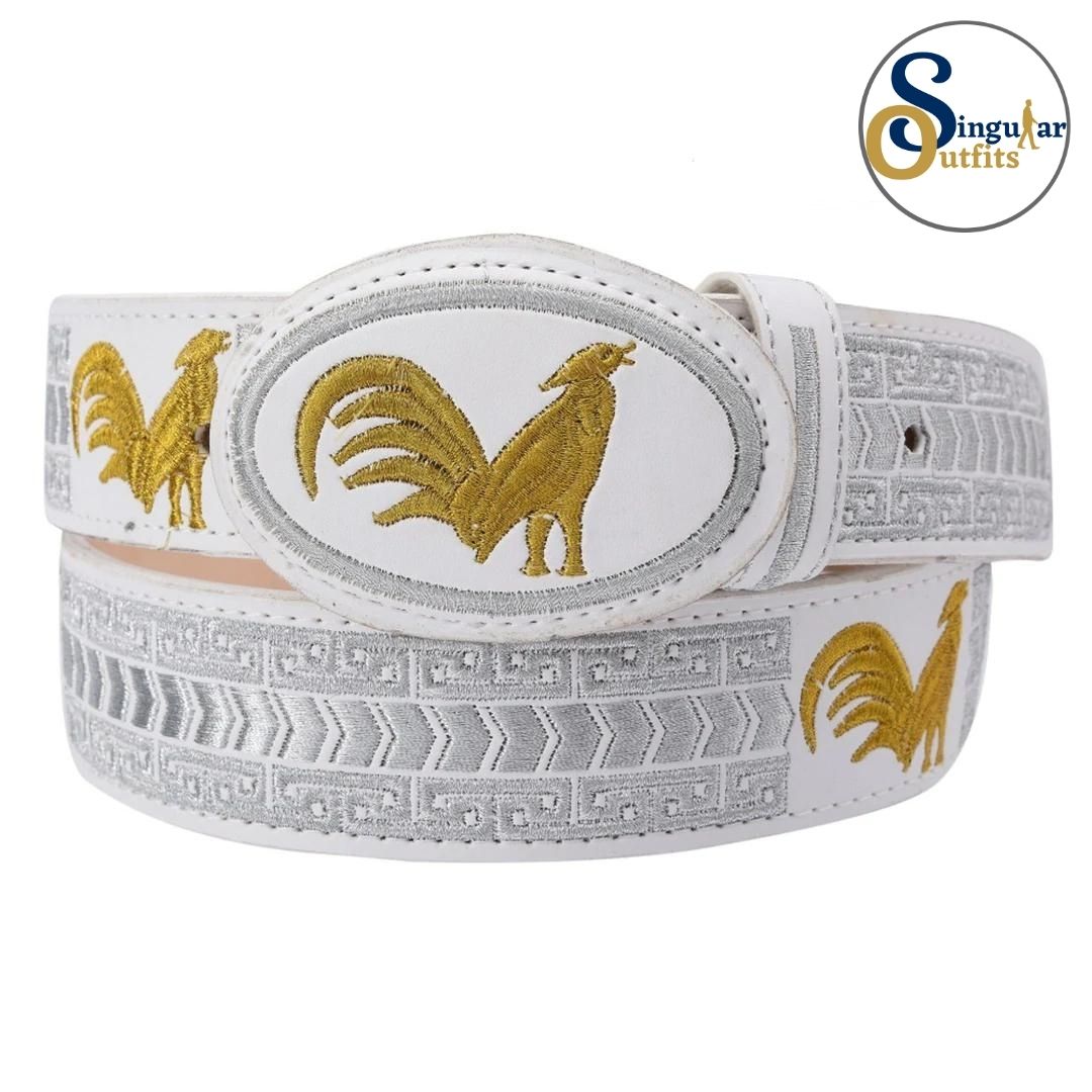 Cinto charro bordado de piel para hombre SO-TM13111 embroidered charro leather belt for men