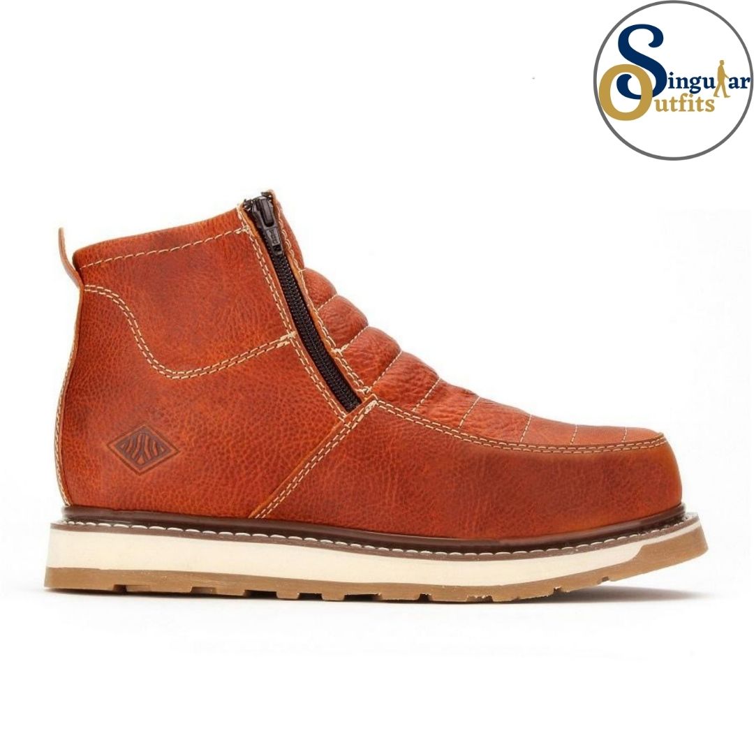 Dual Density Pull-On Work Boots SO-BA652 Light Brown Singular Outfits Botas de Trabajo Cafe