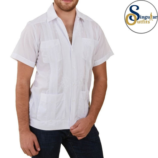 Mexican Guayabera Shirt SO-TM78112 Singular Outfits Camisa de Manta Guayabera