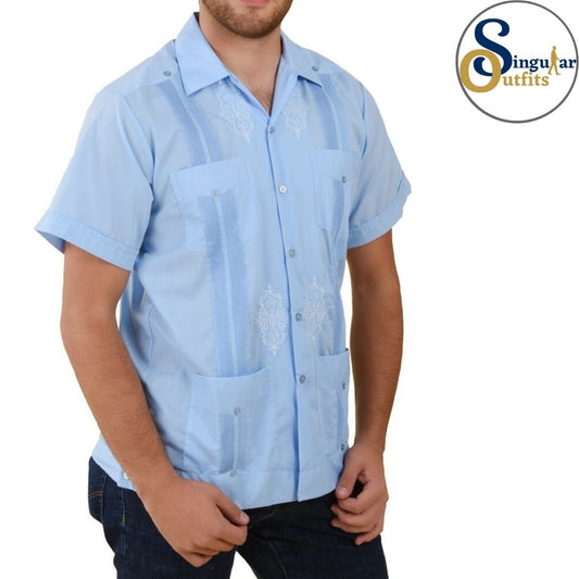 Mexican Guayabera Shirt SO-TM78113 Singular Outfits Camisa de Manta Guayabera