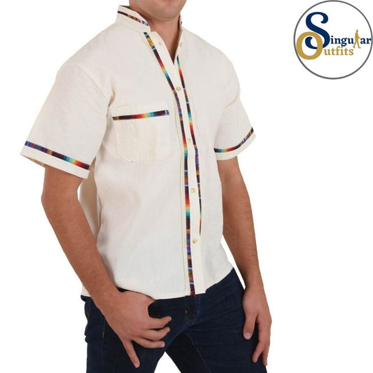 Mexican Guayabera Shirt SO-TM78122 Singular Outfits Camisa de manta Guayabera