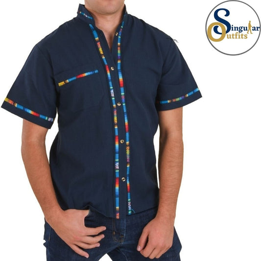 Mexican Guayabera Shirt SO-TM78123 Singular Outfits Camisa de Manta Guayabera
