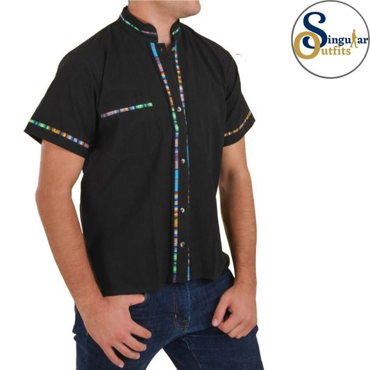 Mexican Guayabera Shirt SO-TM78124 Singular Outfits Camisa de manta Guayabera