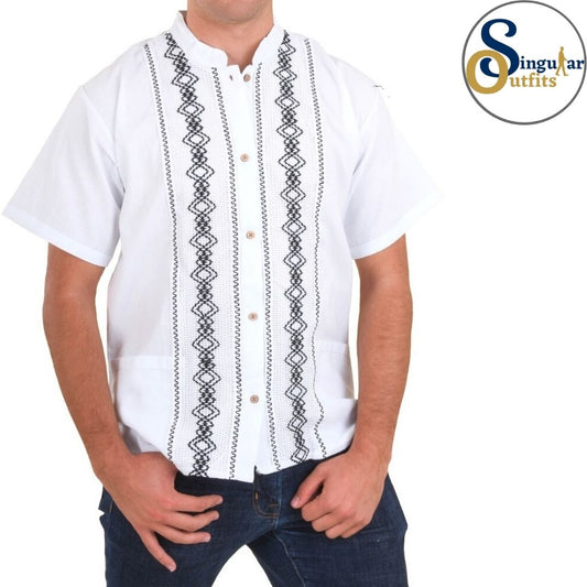 Mexican Guayabera Shirt SO-TM78132 Singular Outfits Camisa de Manta Guayabera