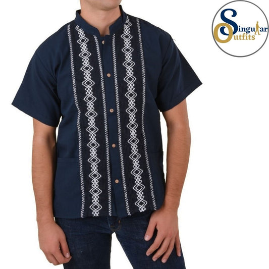 Mexican Guayabera Shirt SO-TM78133 Singular Outfits Camisa de manta Guayabera