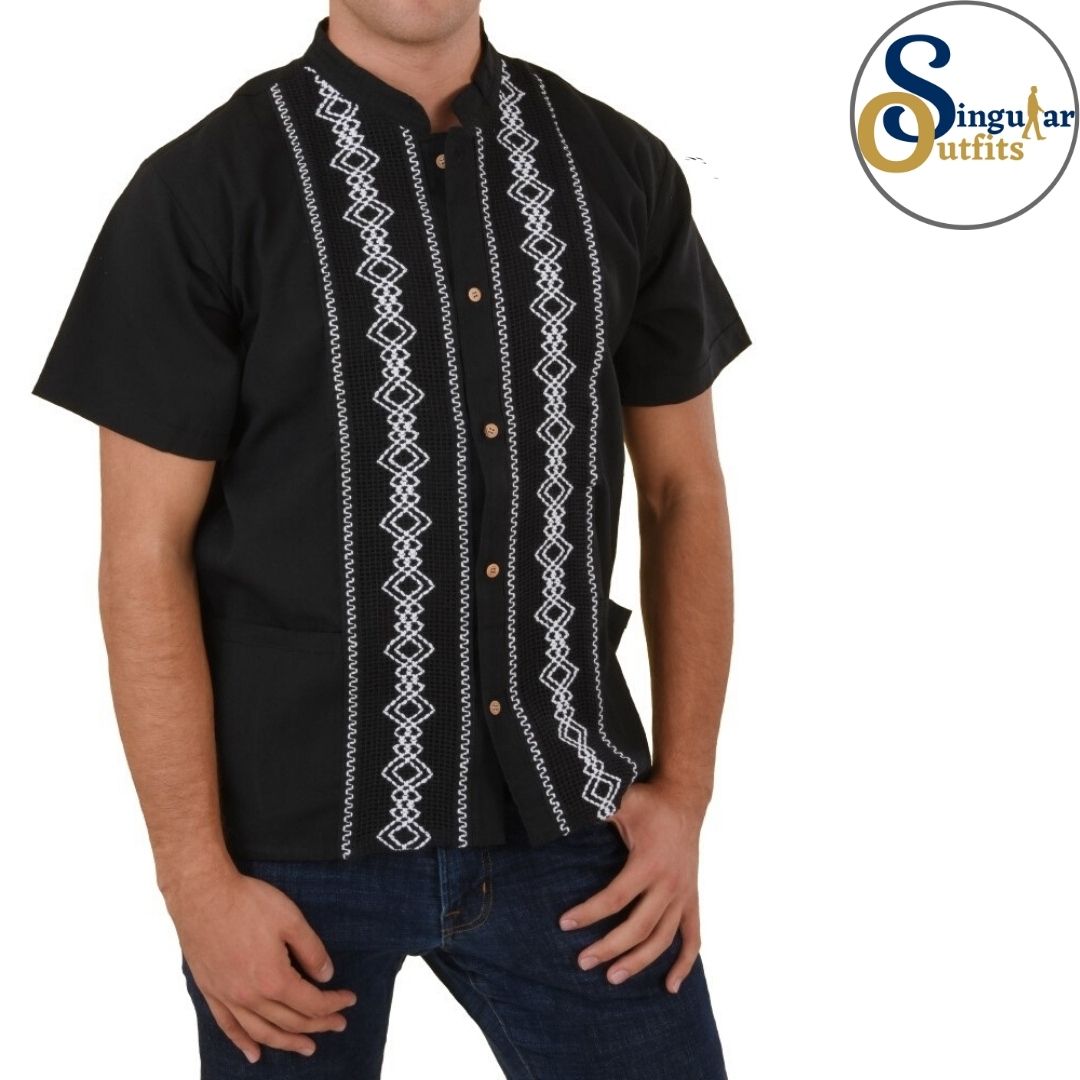 Mexican Guayabera Shirt SO-TM78134 Singular Outfits Camisa de manta Guayabera