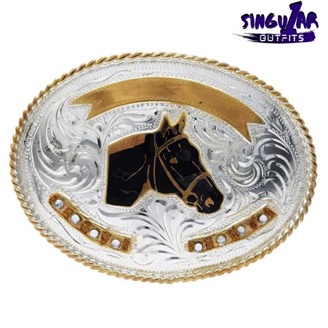 TM-20103 Western belt buckle with rhinestones Singular Outfits