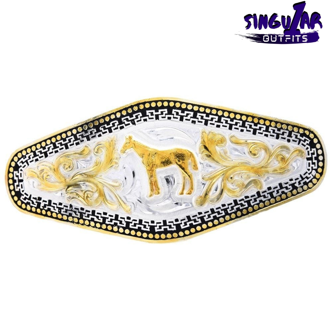 TM-22124 Western belt buckle with rhinestones Singular Outfits