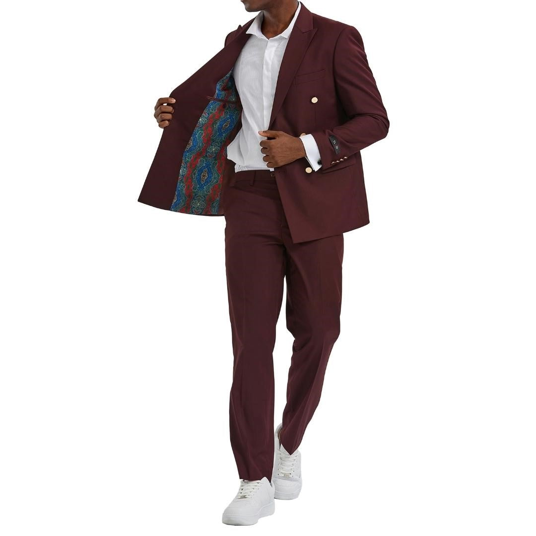 Traje Formal de Dos Piezas Corte Delgado de Hombre Solapa de pico SO-M356SK04 Two Piece Formal Suit Skinny Fit