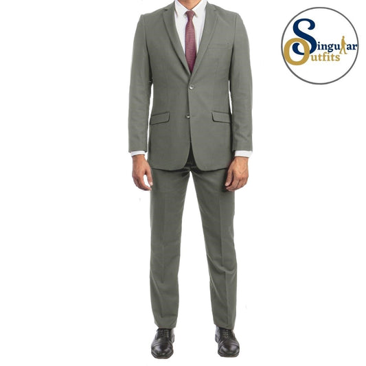 Traje Formal de Dos Piezas Corte Hibrido de Hombre Solapa de Muesca SO-M301H02 Two Piece Formal Suit Hybrid Fit for Men Notch Lapel