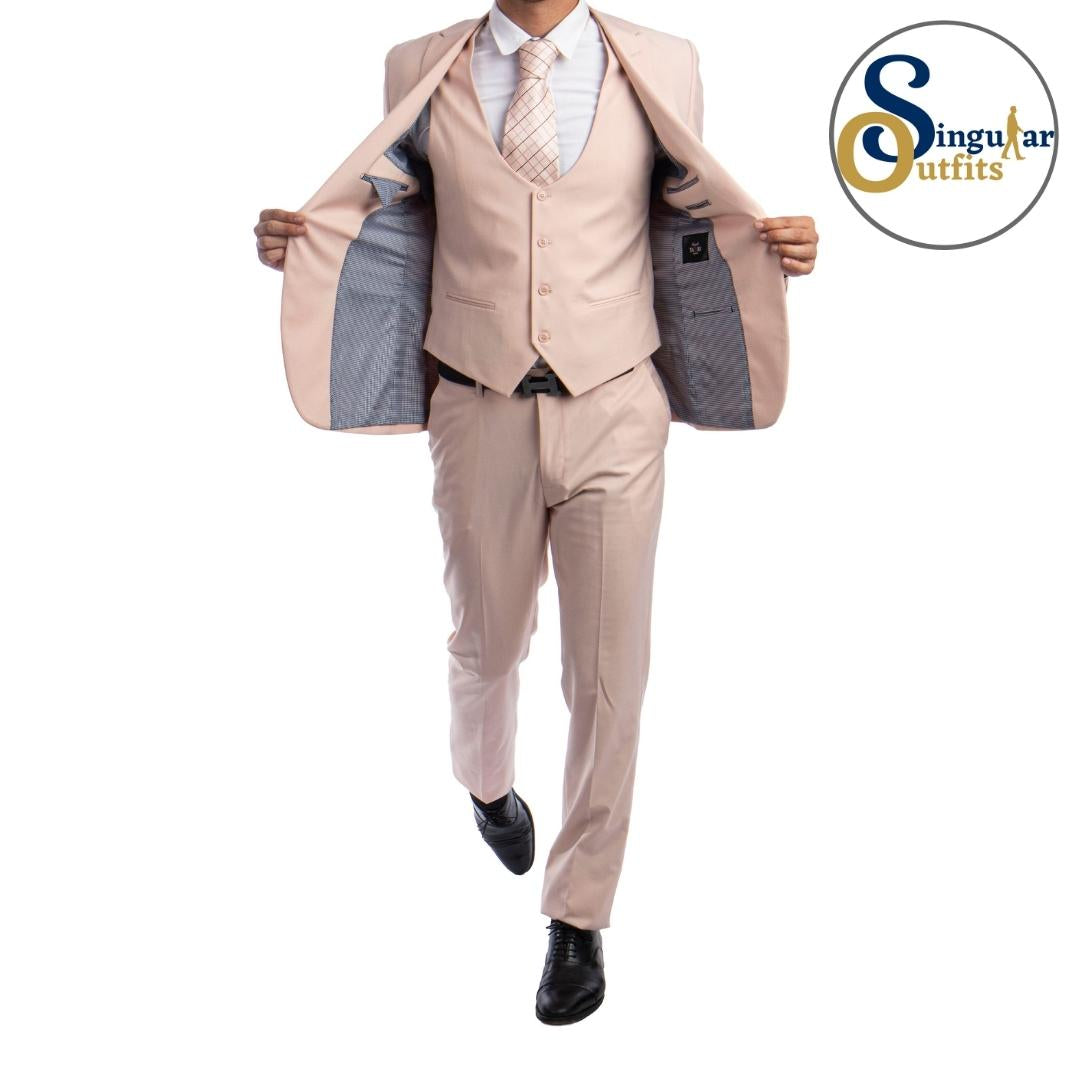 Traje Formal de Tres Piezas Corte Ajustado de hombre solapa de pico SO-M255US07 Three Piece Formal Suit Slim Fit for Men Peak Lapel