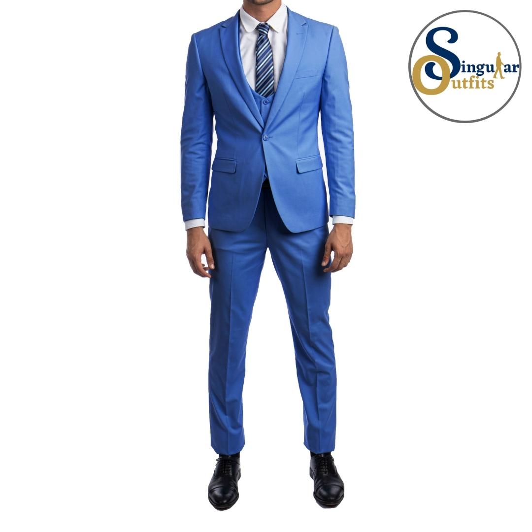 Traje Formal de Tres Piezas Corte Ajustado de hombre solapa de pico SO-M255US09 Three Piece Formal Suit Slim Fit for Men Peak Lapel