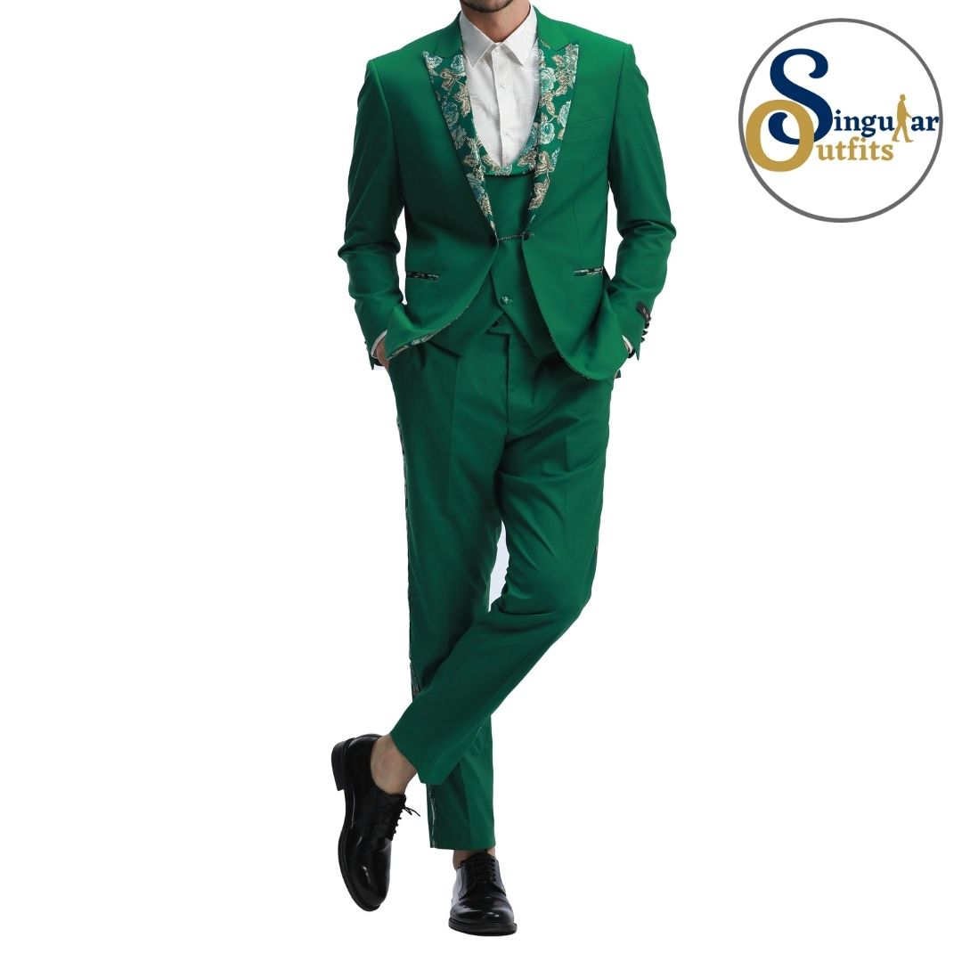 Traje Formal de Tres Piezas Corte Delgado de hombre solapa de pico SO-M331SK06 Three Piece Formal Suit Skinny Fit for Men Peak Lapel