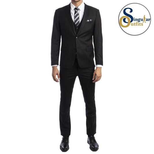 Traje Formal de Tres Piezas Corte Ultra Ajustado de hombre solapa de Muesca SO-M282SK01 Three Piece Formal Suit Ultra Slim Fit for Men Notch Lapel