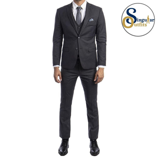 Traje Formal de Tres Piezas Corte Ultra Ajustado de hombre solapa de Muesca SO-M282SK03 Three Piece Formal Suit Ultra Slim Fit for Men Notch Lapel