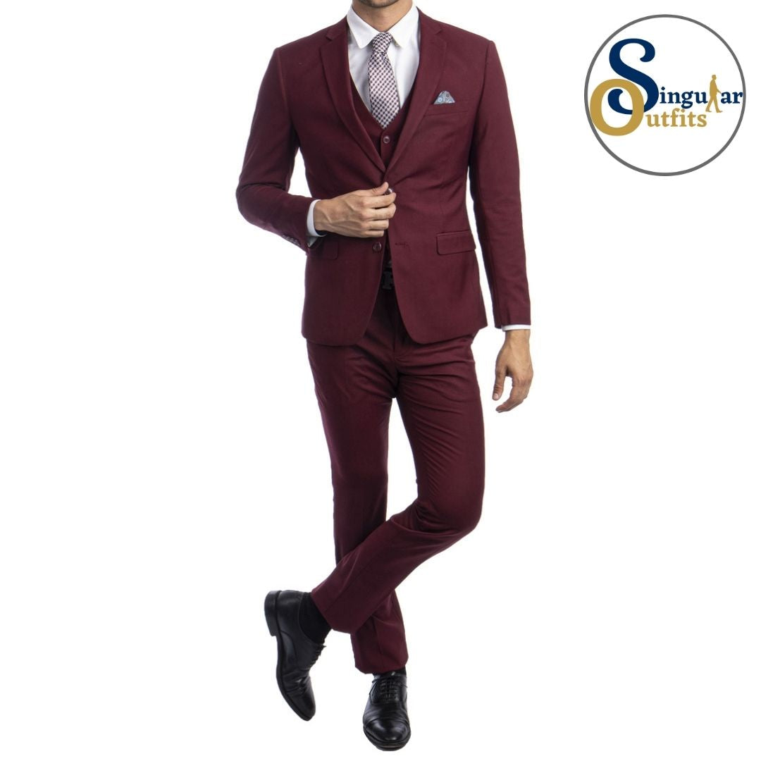 Traje Formal de Tres Piezas Corte Ultra Ajustado de hombre solapa de Muesca SO-M282SK06 Three Piece Formal Suit Ultra Slim Fit for Men Notch Lapel