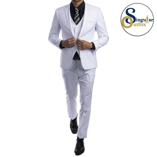 Traje Formal de Tres Piezas Corte Ultra Ajustado de hombre solapa de Muesca SO-M282SK08 Three Piece Formal Suit Ultra Slim Fit for Men Notch Lapel