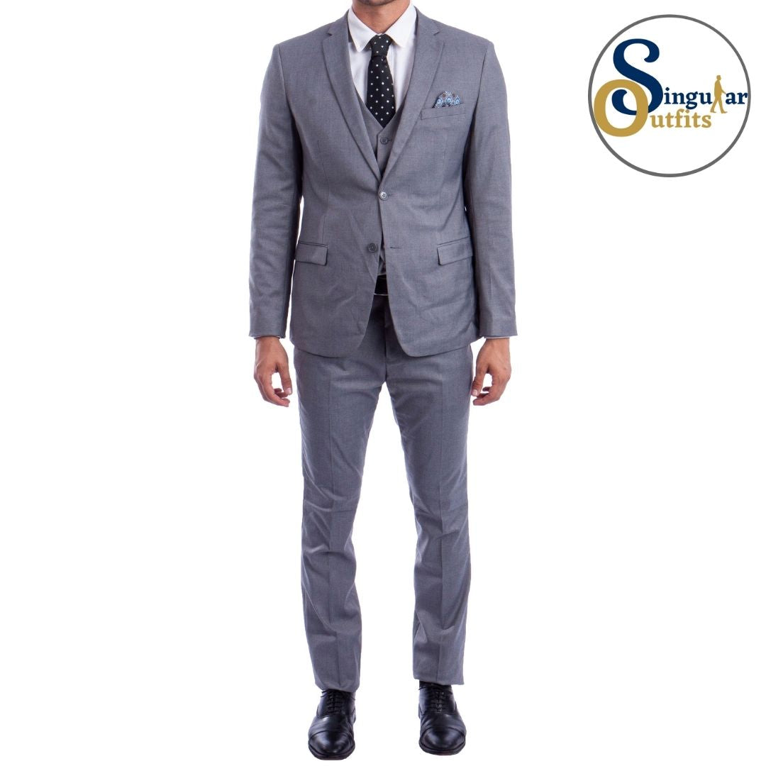 Traje Formal de Tres Piezas Corte Ultra Ajustado de hombre solapa de Muesca SO-M282SK09 Three Piece Formal Suit Ultra Slim Fit for Men Notch Lapel
