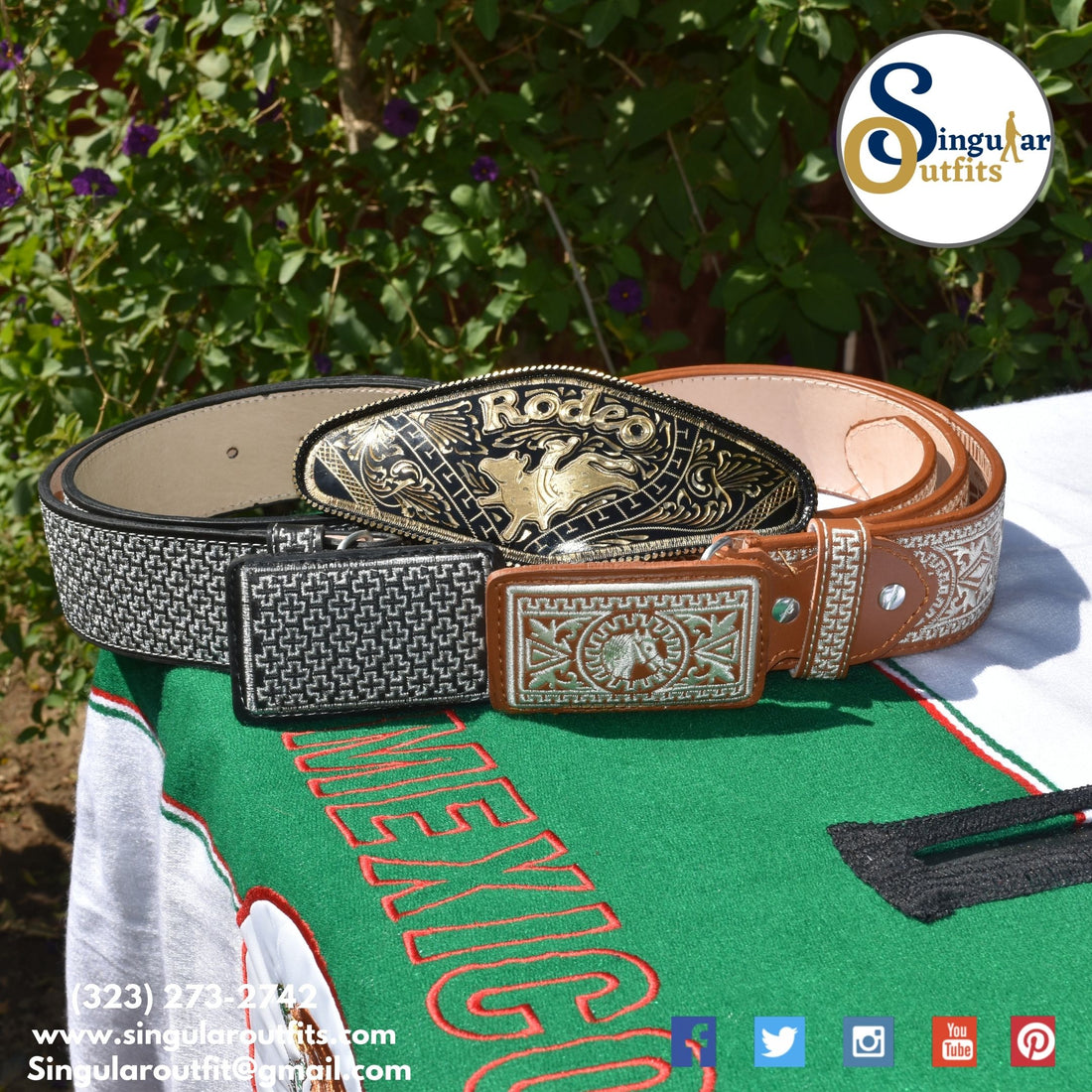 Embroidered Charro Belts