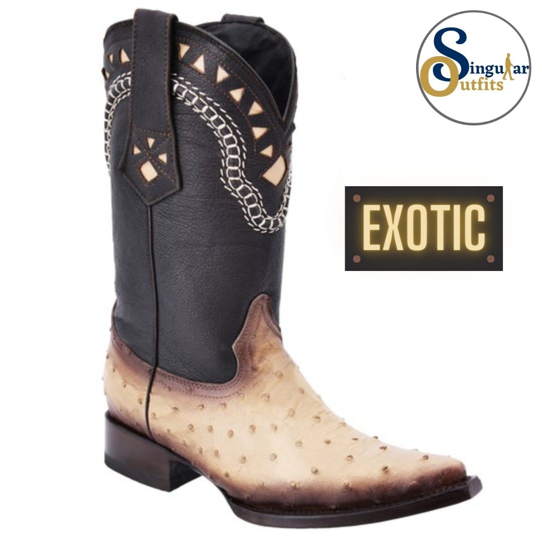 Botas vaqueras exoticas SO-WD0034 avestruz Singular Outfits exotic western cowboy boots ostrich