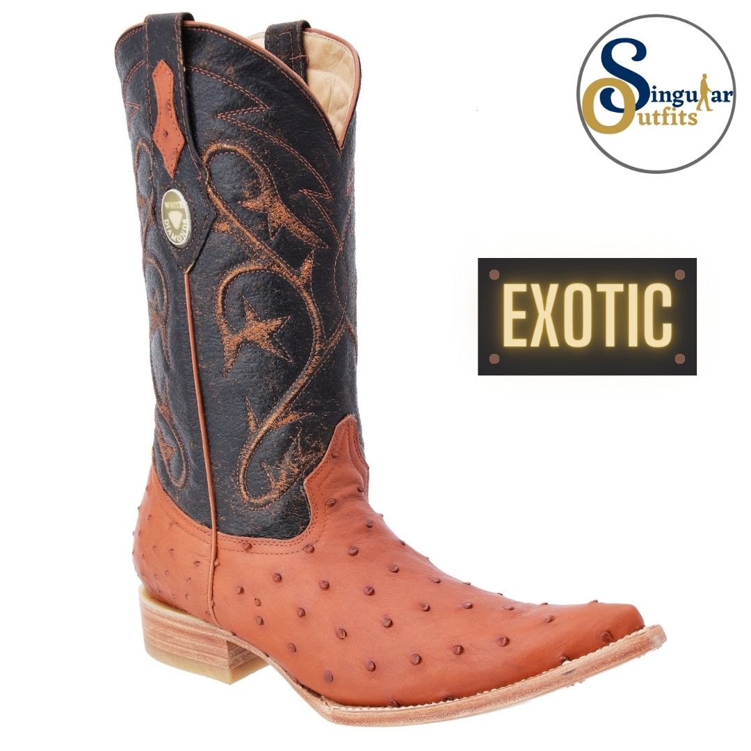 Botas vaqueras exoticas SO-WD0038 avestruz Singular Outfits exotic western cowboy boots ostrich