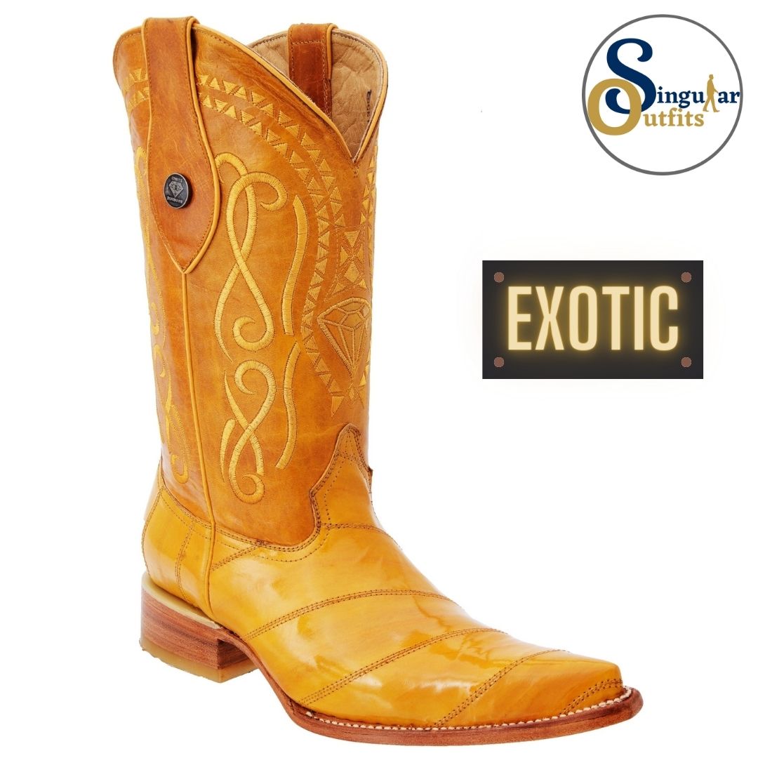 Botas vaqueras exoticas SO-WD0080 anguila Singular Outfits exotic western cowboy boots eel