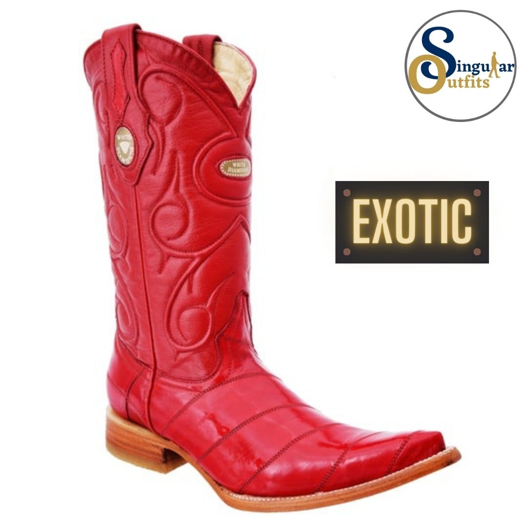 Botas vaqueras exoticas SO-WD0081 anguila Singular Outfits exotic western cowboy boots eel
