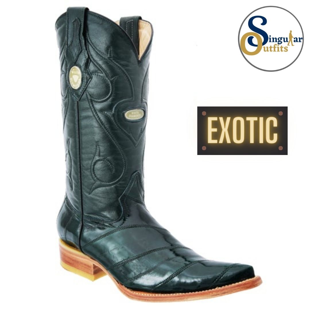 Botas vaqueras exoticas SO-WD0082 anguila Singular Outfits exotic western cowboy boots eel