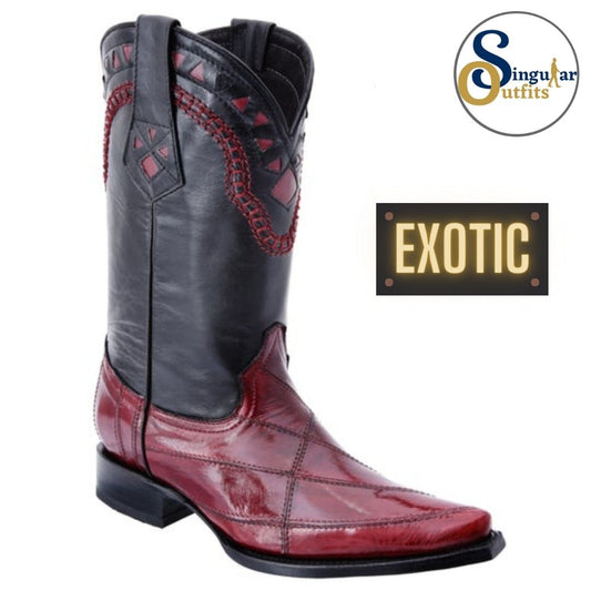 Botas vaqueras exoticas SO-WD0084 anguila Singular Outfits exotic western cowboy boots eel
