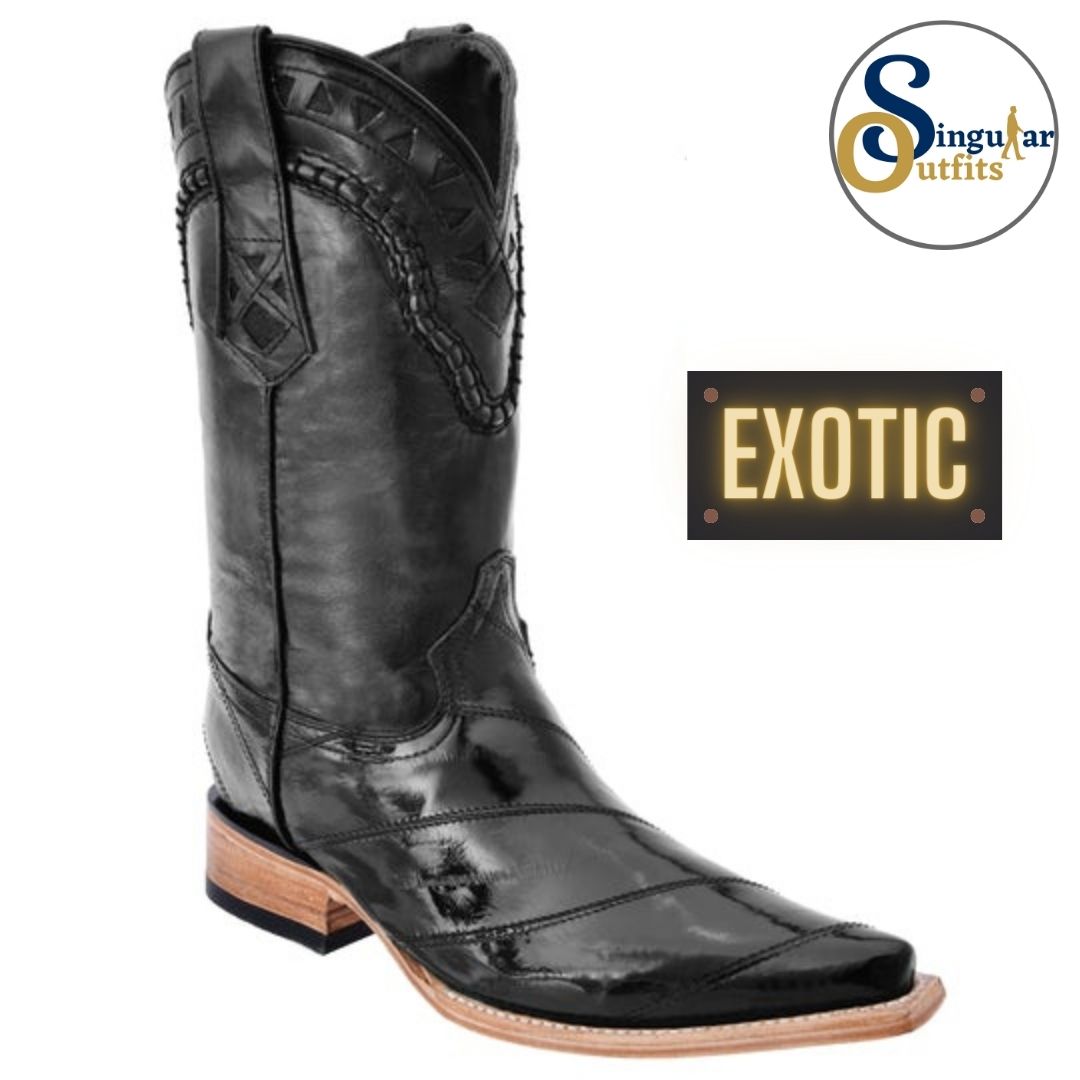 Botas vaqueras exoticas SO-WD0085 anguila Singular Outfits exotic western cowboy boots eel