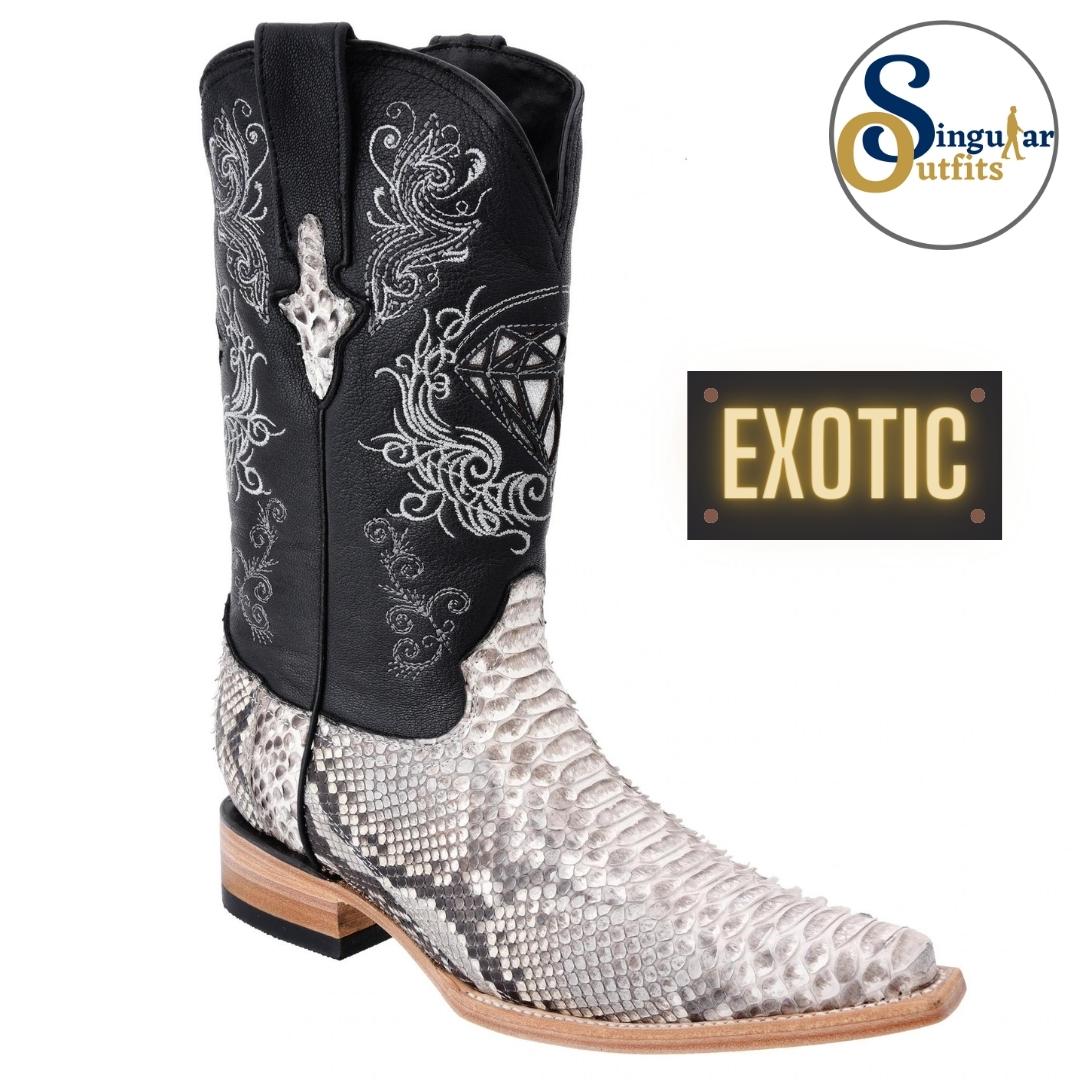 Botas vaqueras exoticas SO-WD0098 piton Singular Outfits exotic western cowboy boots python.