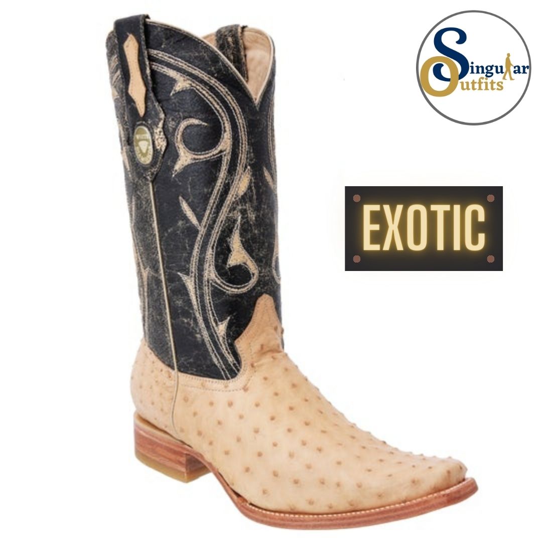 Botas vaqueras exoticas SO-WD0203 avestruz Singular Outfits exotic western cowboy boots ostrich
