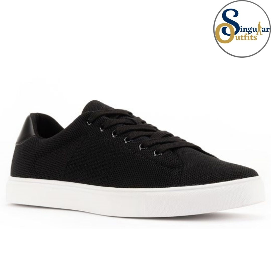 Casual Shoes SO-S2015 Lace-Up Knit Sneaker Black Singular Outfits Zapatos casuales