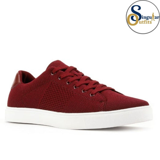 Casual Shoes SO-S2015 Lace-Up Knit Sneaker Burgundy Singular Outfits Zapatos casuales