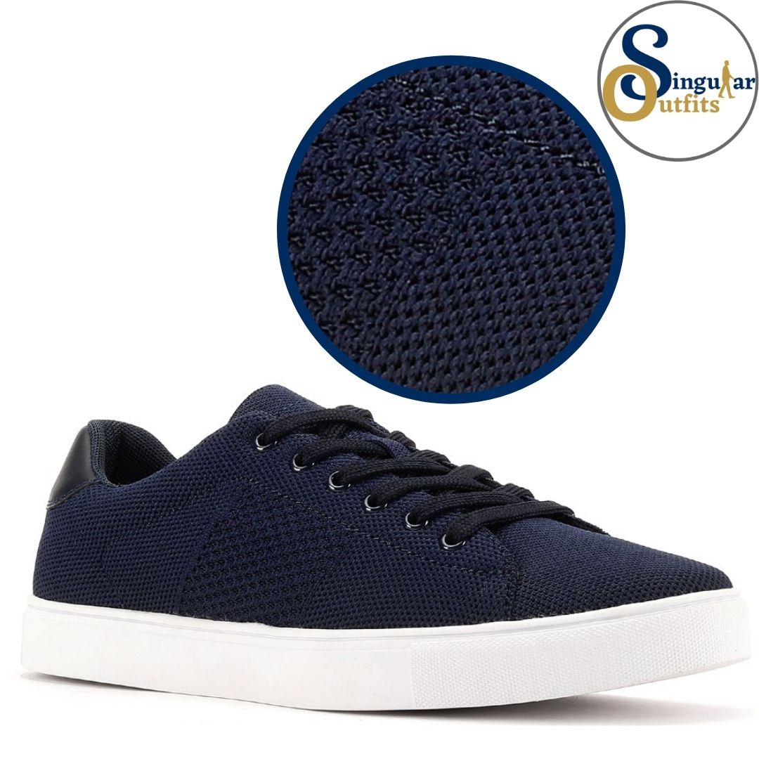 Casual Shoes SO-S2015 Lace-Up Knit Sneaker Navy Singular Outfits Zapatos casuales