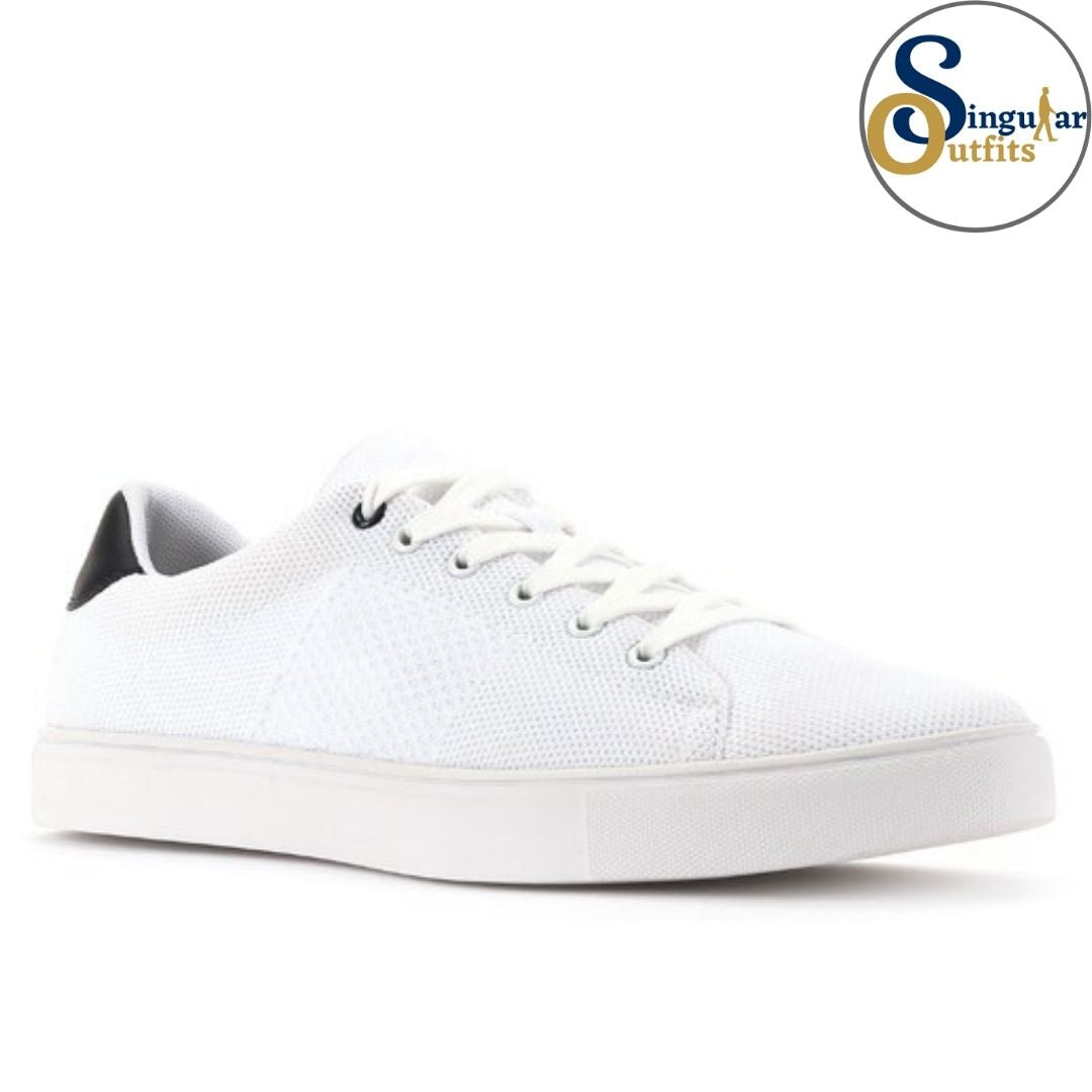 Casual Shoes SO-S2015 Lace-Up Knit Sneaker White Singular Outfits Zapatos casuales