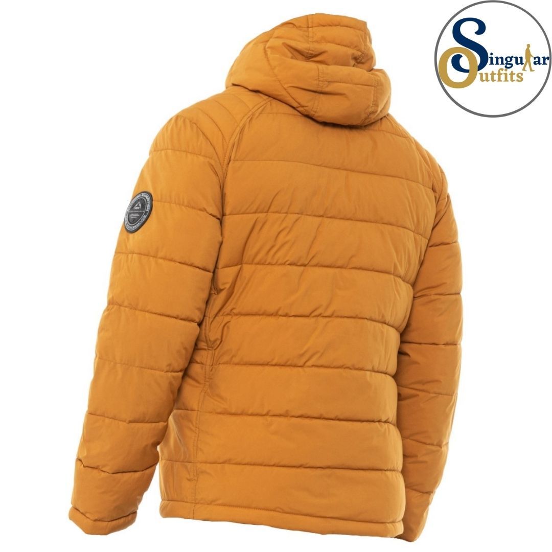 Chamarra Fina de Hombre TM-W224317 Mustard Singular Outfits HFX Quilted Men's Jacket Back