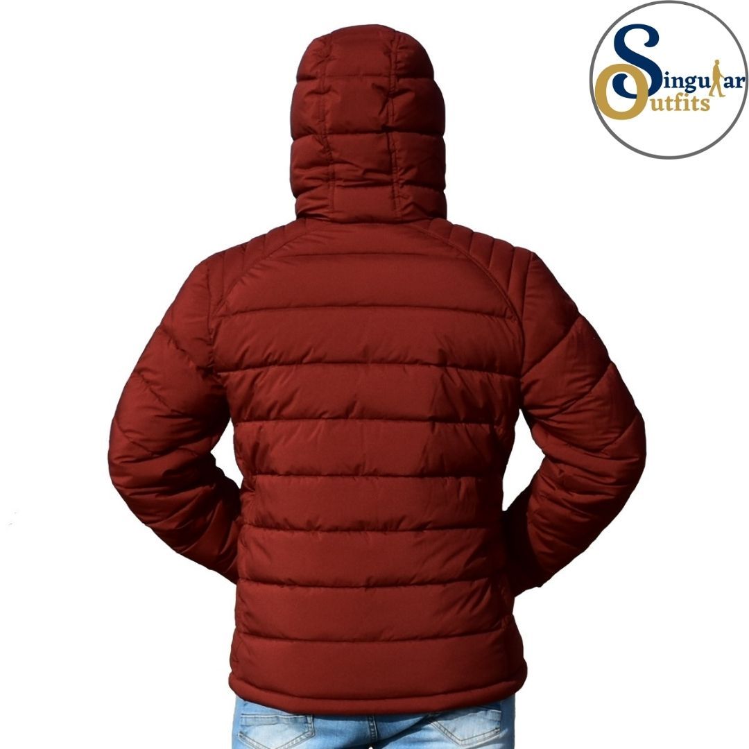 Chamarra Fina de Hombre TM-W224317 Red Singular Outfits HFX Quilted Men's Jacket Back