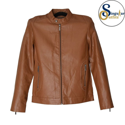 Chaqueta de hombre cafe SO-OR1301 faux leather jacket brown