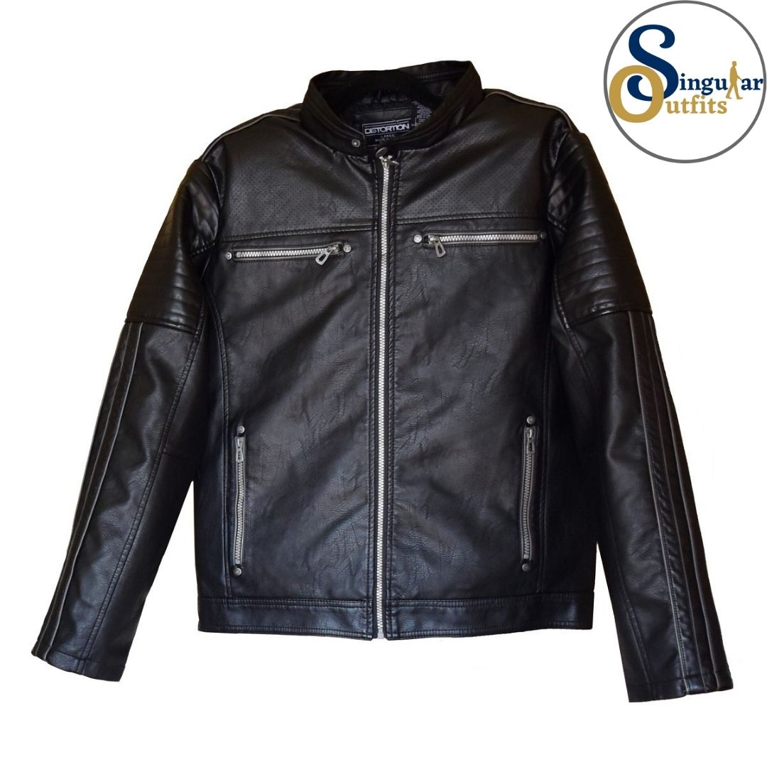 Chaqueta de hombre negra SO-OR1303 faux leather biker jacket Black