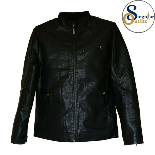 Chaqueta de hombre negra SO-OR1305 faux leather jacket Black