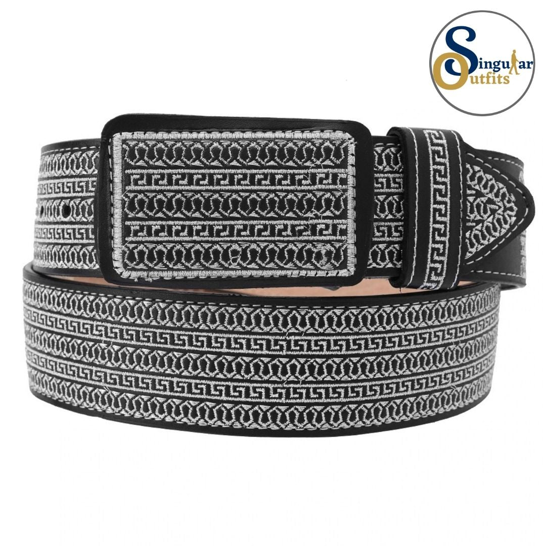 Cinto charro bordado de piel para hombre SO-TM13182 embroidered charro leather belt for men