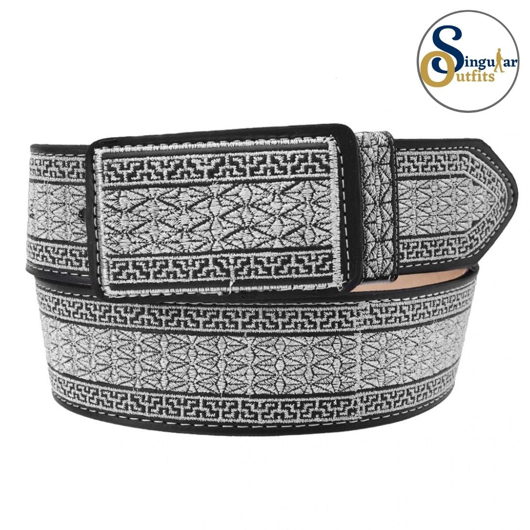 Cinto charro bordado de piel para hombre SO-TM13199 embroidered charro leather belt for men
