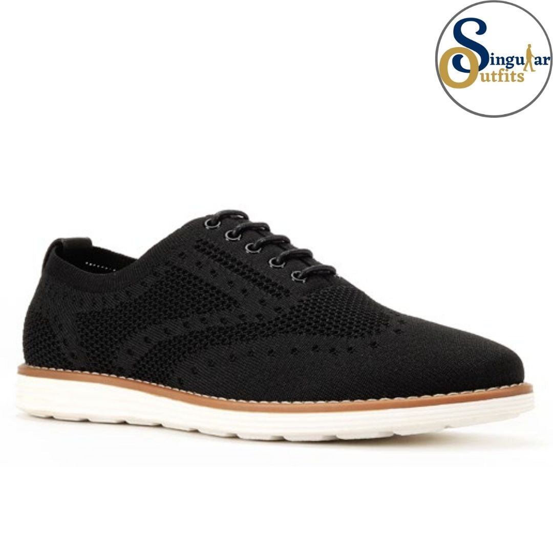 Knit Oxford Casual Shoes SO-C2022 Black Singular Outfits Zapatos casuales