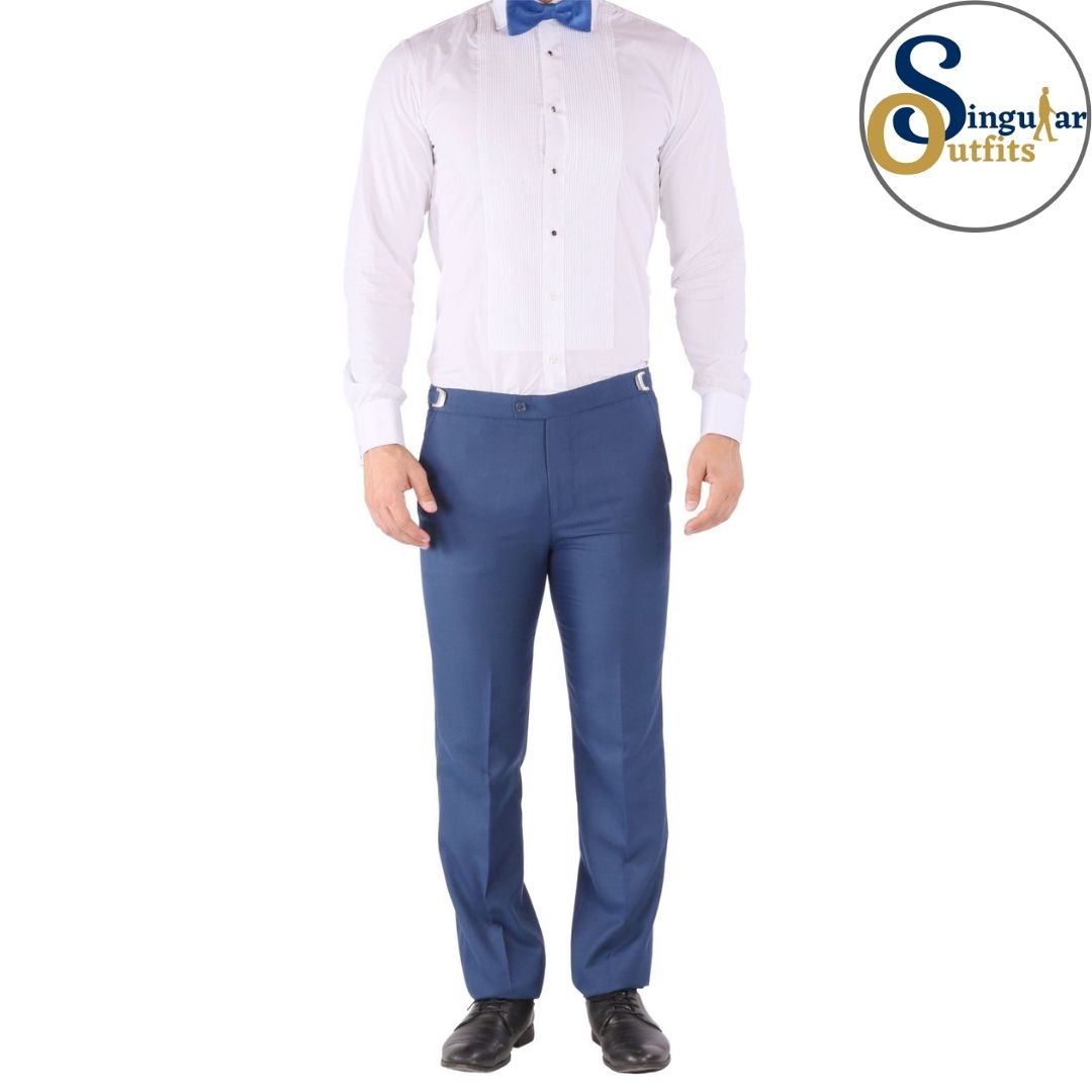 LUNA Slim Fit 3 Piece Tuxedo Indigo Blue Peak Lapel Singular Outfits Esmoquin Solapa de Pico Pants