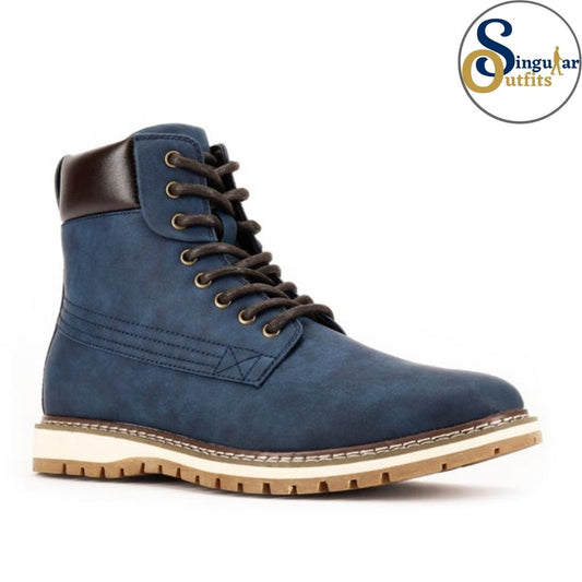 Lace-Up Casual Boots SO-B1916 Blue Botas Casuales Singular Outfits