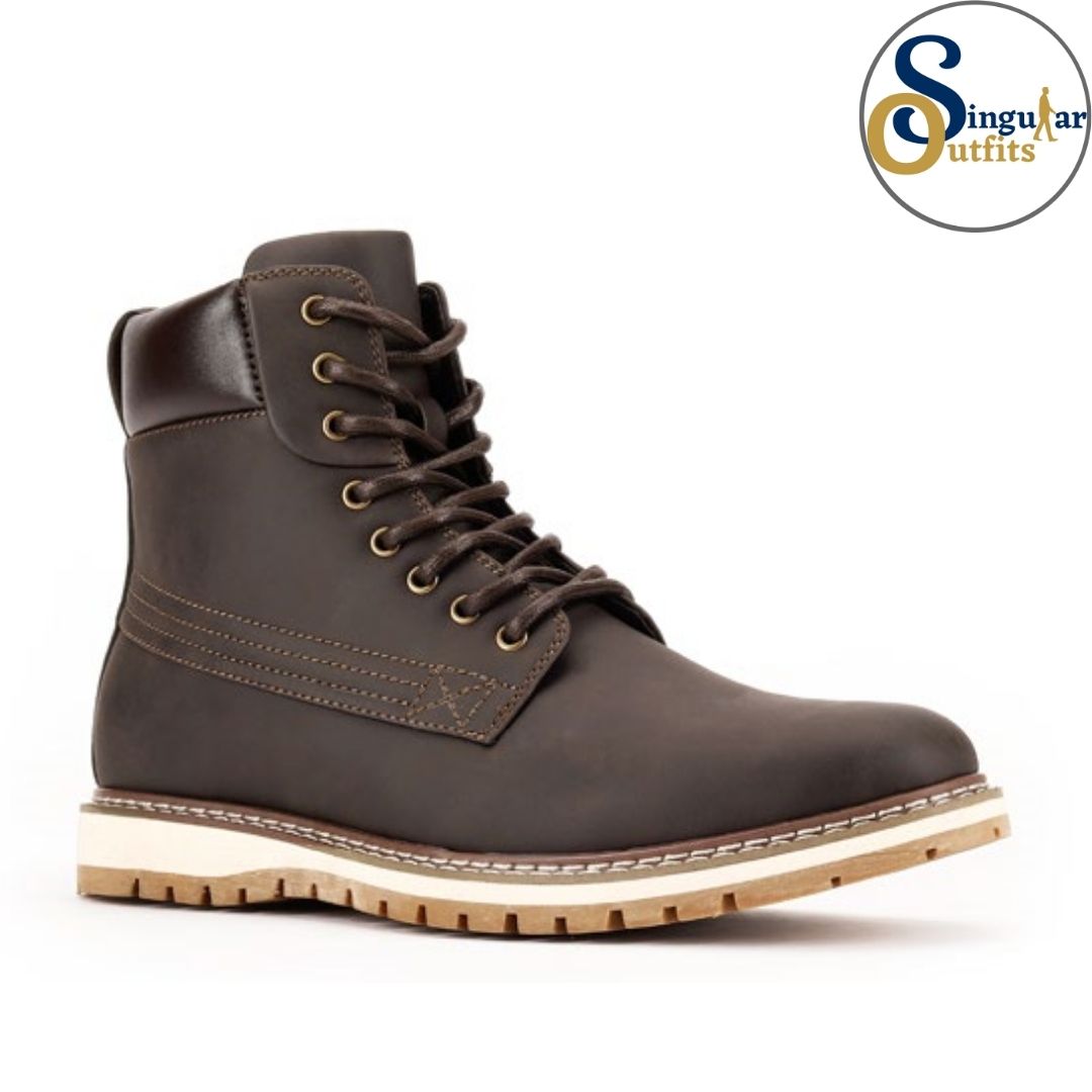 Lace-Up Casual Boots SO-B1916 Dark Brown Botas Casuales Singular Outfits
