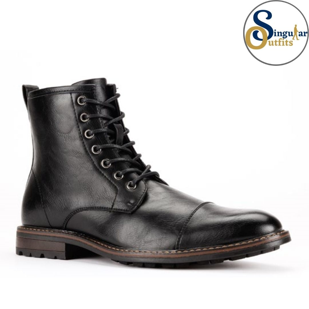Lace-Up Combat Boots SO-B2053 Black Botas Casuales Singular Outfits